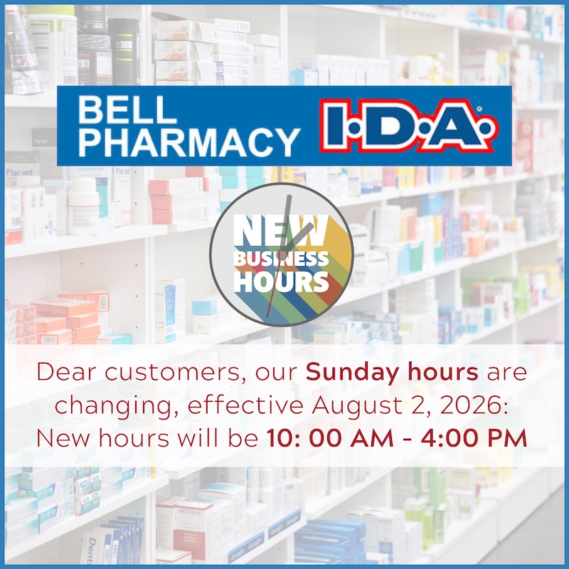 Bell Pharmacy Mew Sunday Hours